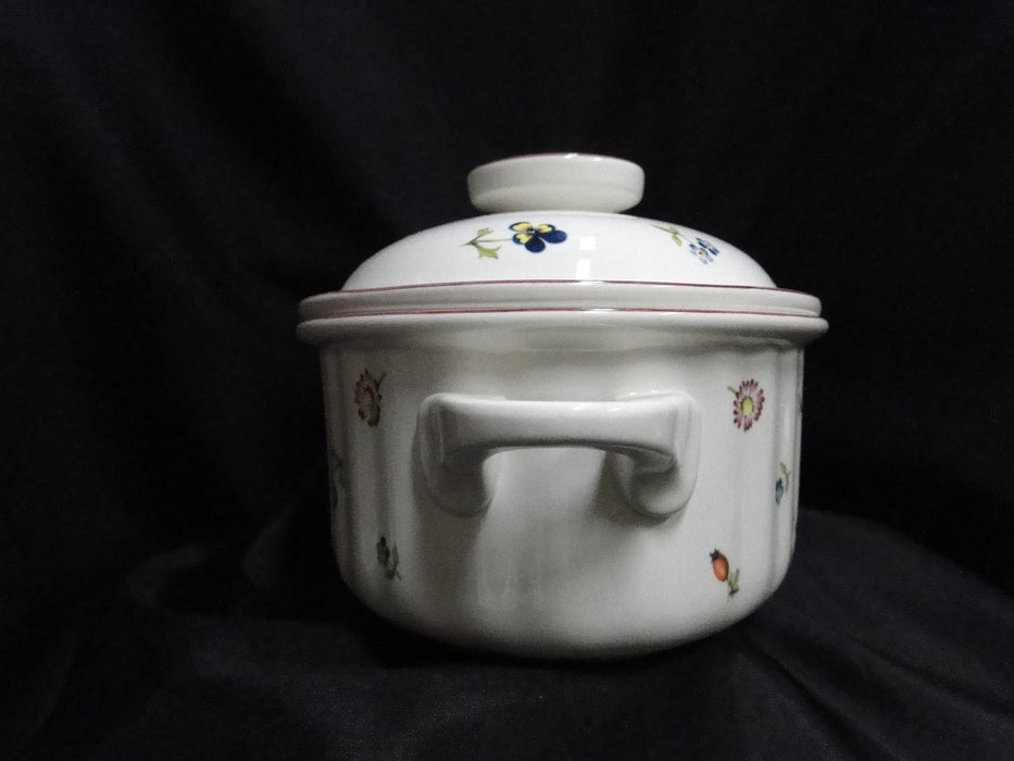 Villeroy & Boch Petite Fleur, Small Flowers, Red Trim: Oval Casserole & Lid