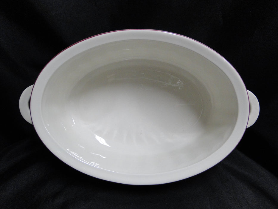 Villeroy & Boch Petite Fleur, Small Flowers, Red Trim: Oval Casserole & Lid