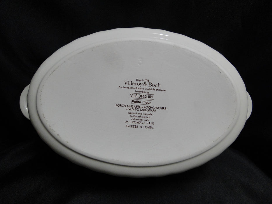 Villeroy & Boch Petite Fleur, Small Flowers, Red Trim: Oval Casserole & Lid