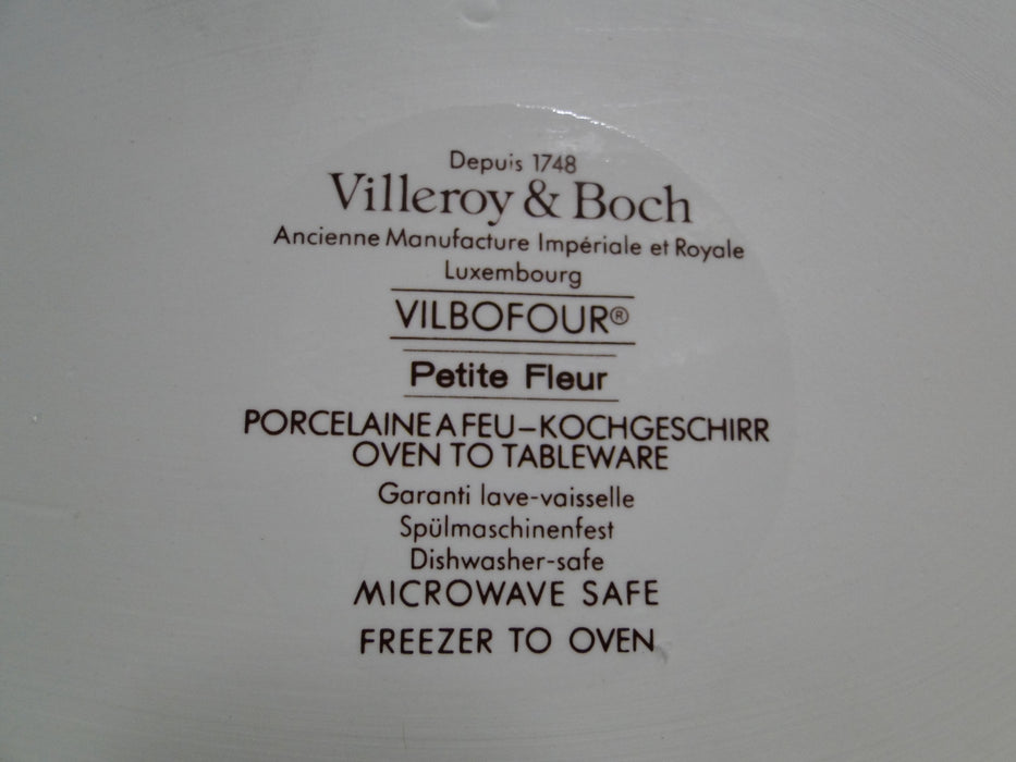 Villeroy & Boch Petite Fleur, Small Flowers, Red Trim: Oval Casserole & Lid