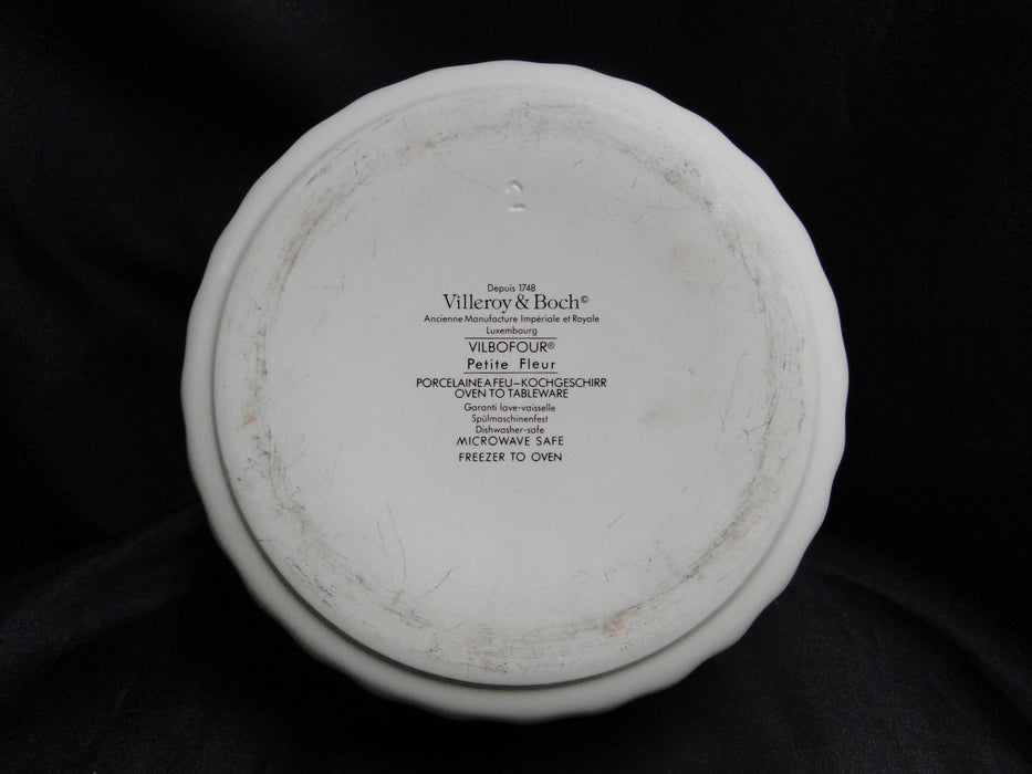 Villeroy & Boch Petite Fleur, Small Flowers, Red Trim: Souffle, 7 7/8" x 3 1/2"