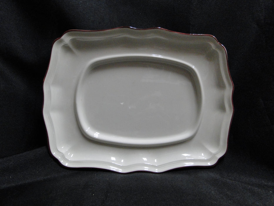 Villeroy & Boch Petite Fleur, Small Flowers, Red Trim: Butter Dish & Lid