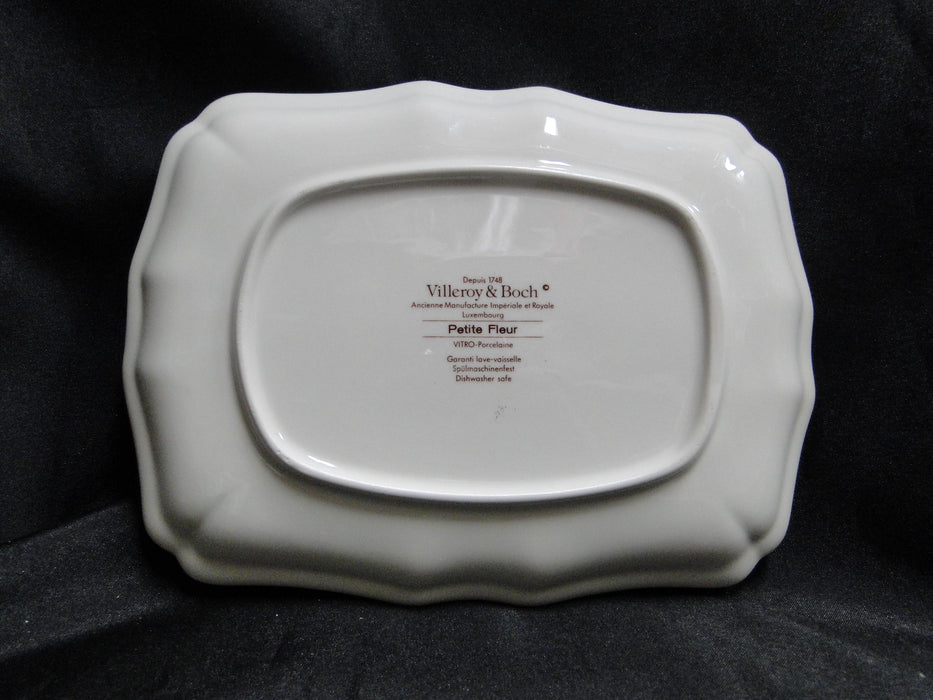 Villeroy & Boch Petite Fleur, Small Flowers, Red Trim: Butter Dish & Lid
