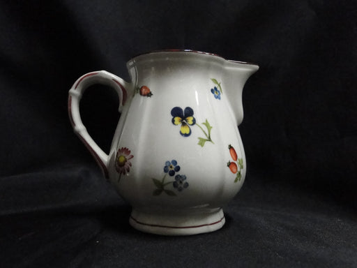 Villeroy & Boch Petite Fleur, Small Flowers, Red Trim: Creamer, 3 5/8" Tall