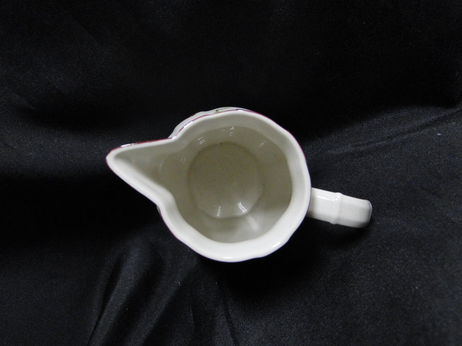 Villeroy & Boch Petite Fleur, Small Flowers, Red Trim: Creamer, 3 5/8" Tall