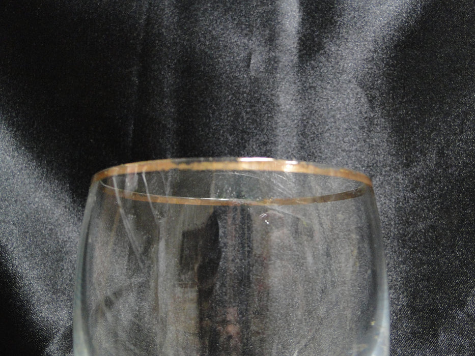 Gold Trim: Water or Wine Goblet, 8 3/8" Tall -- CR#085