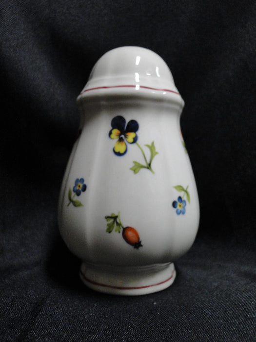 Villeroy & Boch Petite Fleur, Small Flowers, Red Trim: Salt OR Pepper, 1 Hole
