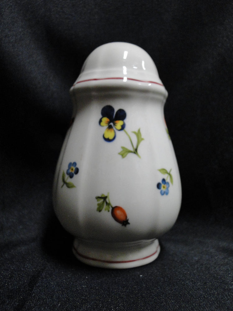 Villeroy & Boch Petite Fleur, Small Flowers, Red Trim: Salt OR Pepper, 1 Hole