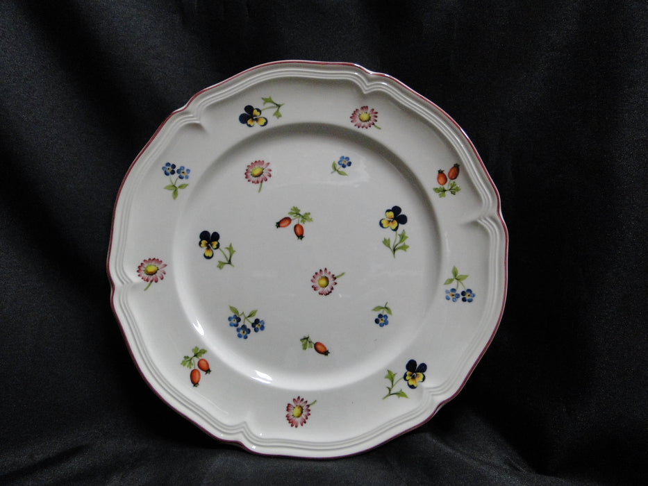 Villeroy & Boch Petite Fleur, Small Flowers, Red Trim: Salad Plate (s), 8 1/8"