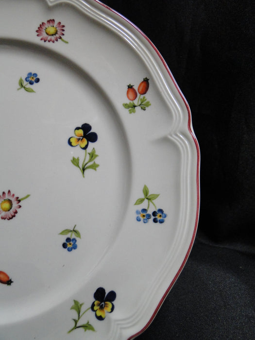 Villeroy & Boch Petite Fleur, Small Flowers, Red Trim: Salad Plate (s), 8 1/8"