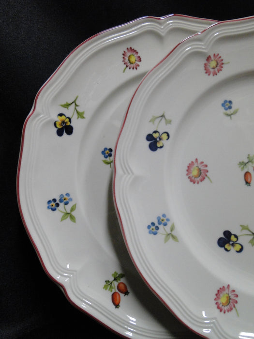 Villeroy & Boch Petite Fleur, Small Flowers, Red Trim: Salad Plate (s), 8 1/8"