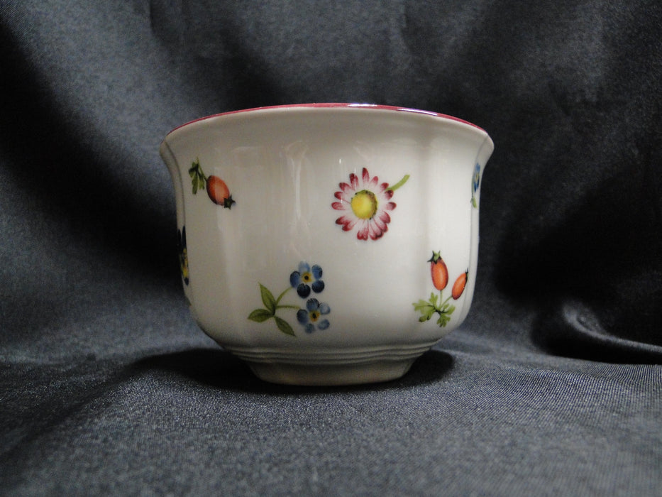 Villeroy & Boch Petite Fleur, Small Flowers, Red Trim: Cup & Saucer Set, 2 3/8"