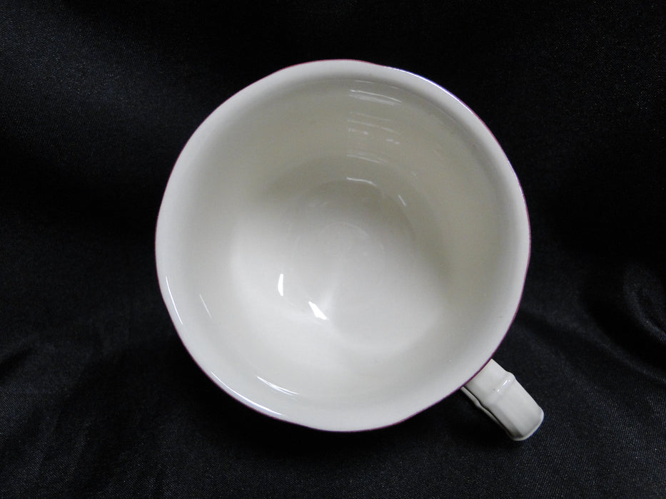 Villeroy & Boch Petite Fleur, Small Flowers, Red Trim: Cup & Saucer Set, 2 3/8"