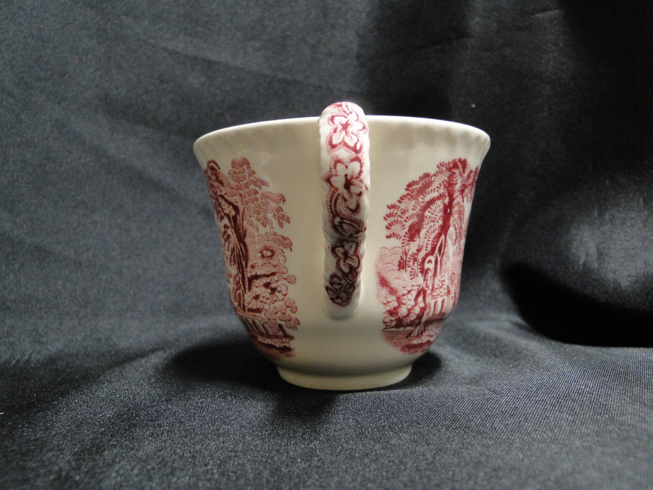 Mason's Vista Pink, Transferware: Flat Cup & Saucer Set (s), 2 7/8" Tall