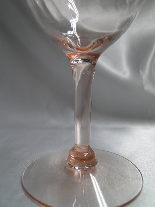 Pink Glass w/ Twisted Optic Bowl: Wine Glass (es), 4 7/8" Tall -- CR#086