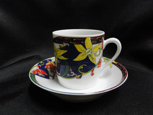 Union Limousine Multicolored Flowers: Demitasse Cup & Saucer Set, 2 1/4"