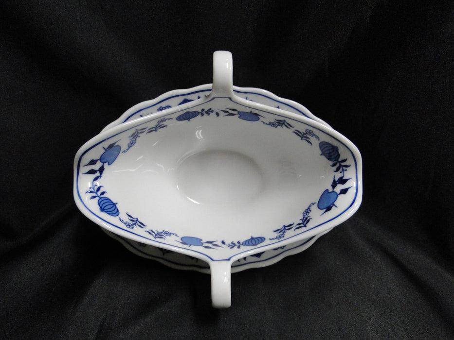 Schaller / Winterling Bavaria Blue Onion: Gravy Boat w/ Attached Underplate