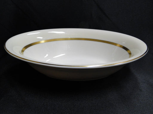 Haviland (New York) Gotham Like, Ivory w/ Gold Trim: Oval Serving Bowl, 9 1/2"