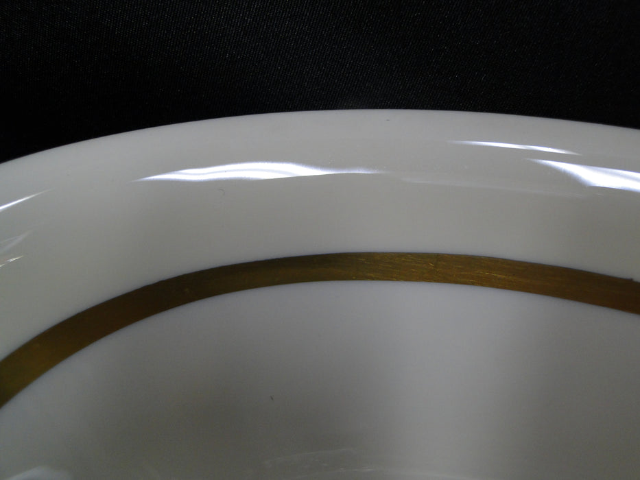 Haviland (New York) Gotham Like, Ivory w/ Gold Trim: Oval Serving Bowl, 9 1/2"