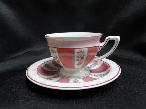 Rosenthal Pink & White Panels, Florals: Demitasse Cup & Saucer Set, 1 3/4"