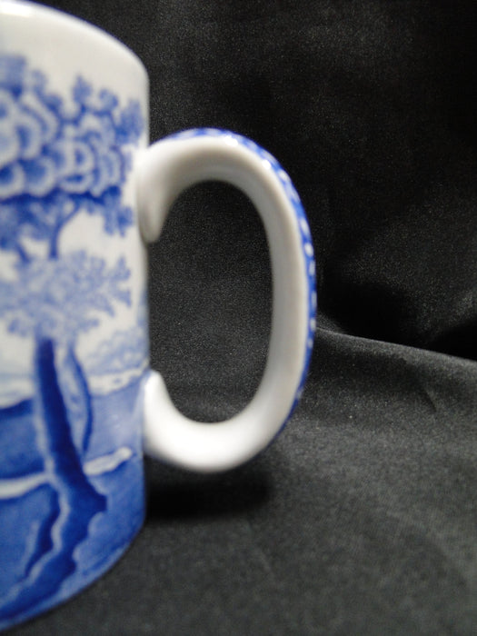 Spode Italian, Blue Scene, England: Mug (s), 3 3/8" Tall, Design Inside