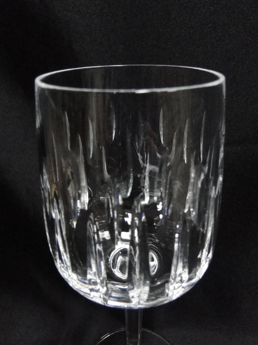 Crystal Guild Clear w/ Two Rows of Vertical Cuts: Wine Goblet, (s) 7"