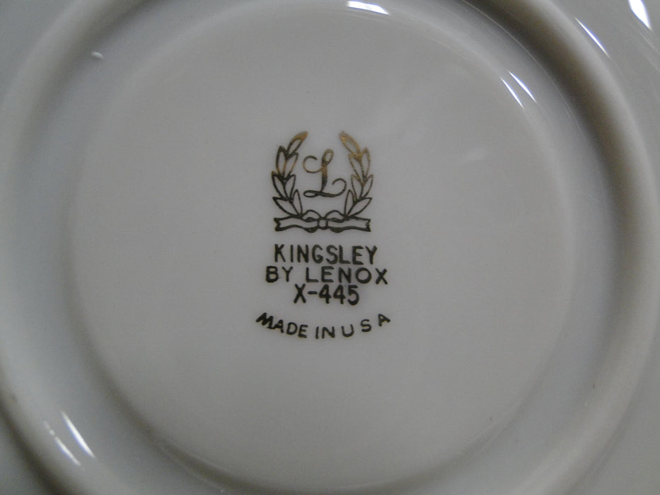 Lenox Kingsley, Teal Rim, Flowers, Platinum: 5 3/4" Saucer (s) Only, No Cup