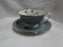 Lenox Kingsley, Teal Rim, Flowers, Platinum: Cup & Saucer Set (s), 2 1/8" Tall