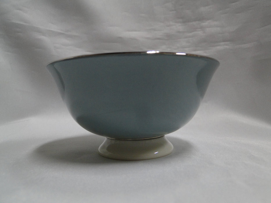 Lenox Kingsley, Teal Rim, Flowers, Platinum: Cup & Saucer Set (s), 2 1/8" Tall