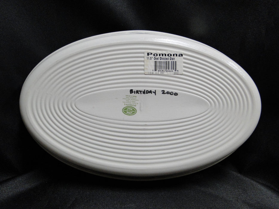 Portmeirion Pomona: Divided Serving Bowl, Pippin, Morning Apple, 11 1/2", Laurel