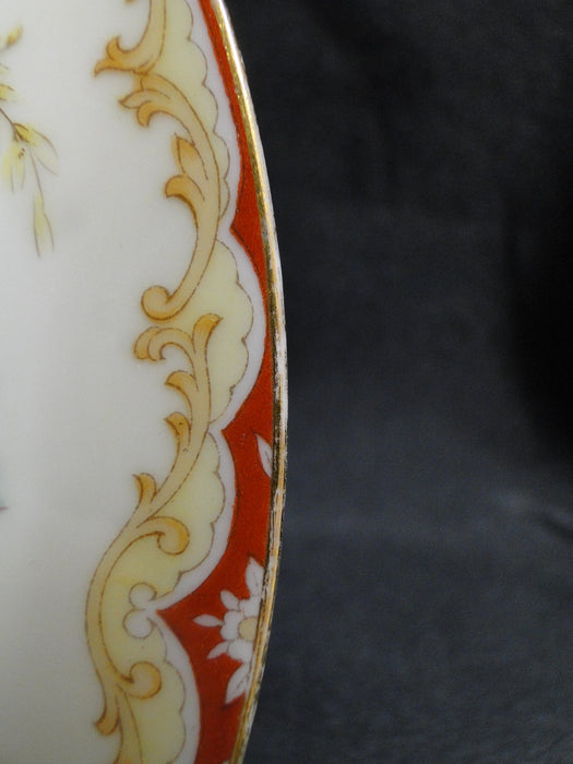 Noritake Oradell, 588, Flowers, Red & Yellow Edge: Cup & Saucer Set (s), 2 1/8"