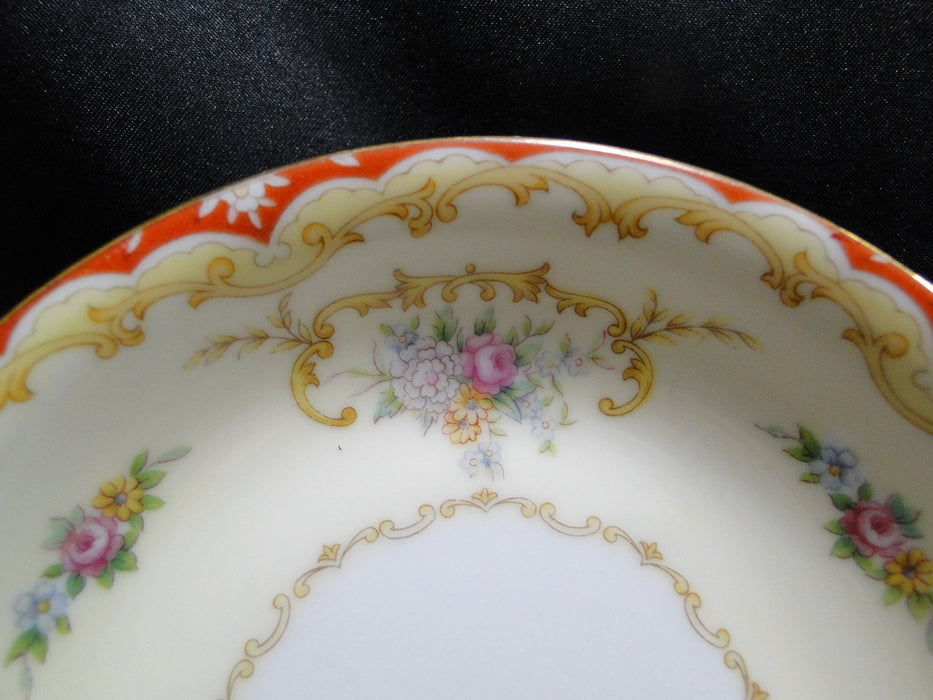 Noritake Oradell, 588, Flowers, Red & Yellow Edge: Fruit Bowl (s), 5 1/8"