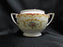 Noritake Oradell, 588, Flowers, Red & Yellow Edge: Sugar Bowl, No Lid, 3 1/4"