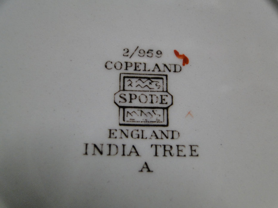 Copeland Spode India Tree Orange Rust: Bouillon & Saucer Set, 2 1/8", No Trim