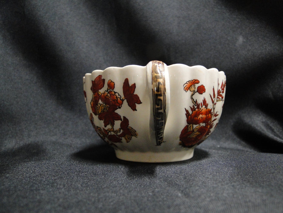 Copeland Spode India Tree Orange Rust: Bouillon & Saucer Set, 2 1/8", No Trim