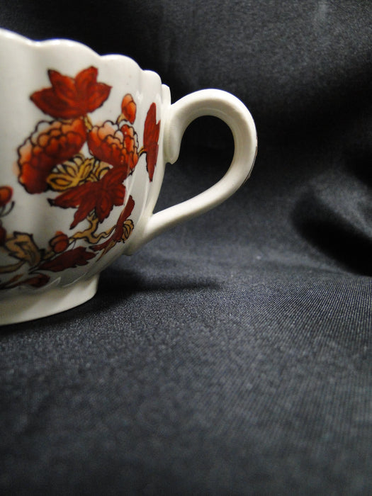 Copeland Spode India Tree Orange Rust: Bouillon & Saucer Set, 2 1/8", No Trim