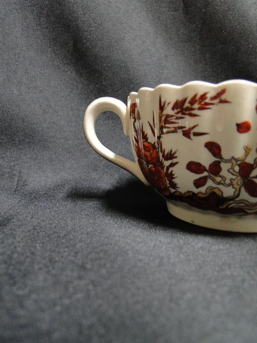 Copeland Spode India Tree Orange Rust: Bouillon & Saucer Set, 2 1/8", No Trim