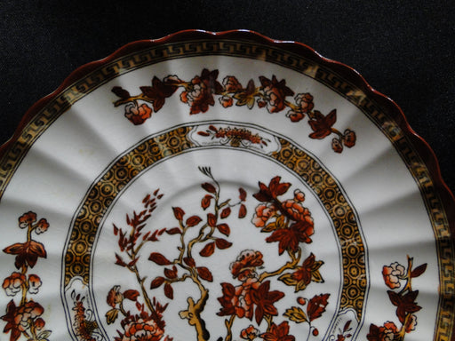 Copeland Spode India Tree Orange Rust: 5 7/8" Bouillon Saucer Only, Crazing