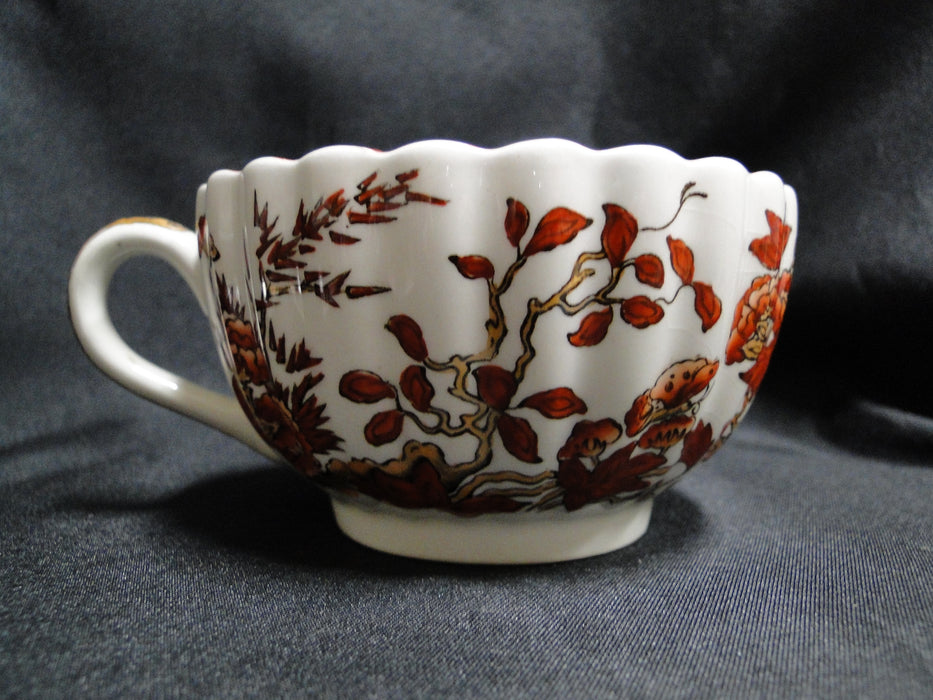 Copeland Spode India Tree Orange Rust: Cup & Saucer Set (s), 2 1/8", Bkstamp