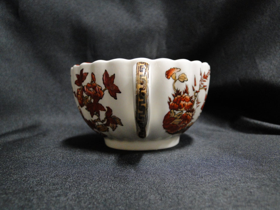 Copeland Spode India Tree Orange Rust: Cup & Saucer Set (s), 2 1/8", Bkstamp