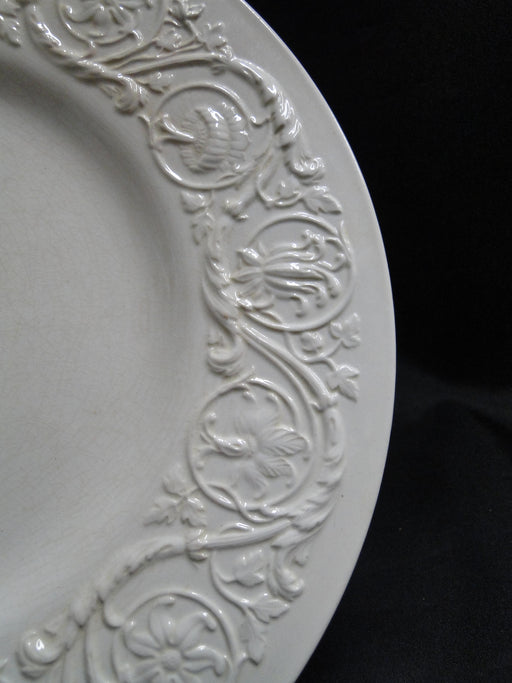 Wedgwood Patrician, Embossed Flowers & Scrolls: Dinner Plate, 10 5/8", Crazing