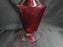 Cranberry Footed Decanter & Stopper, 13 3/4" Tall, As Is, MG#235