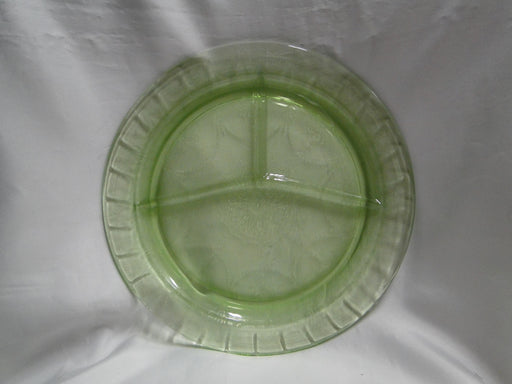 Anchor Hocking Cameo Green, Ballerina, Vaseline: Grill Plate, 10 1/2"
