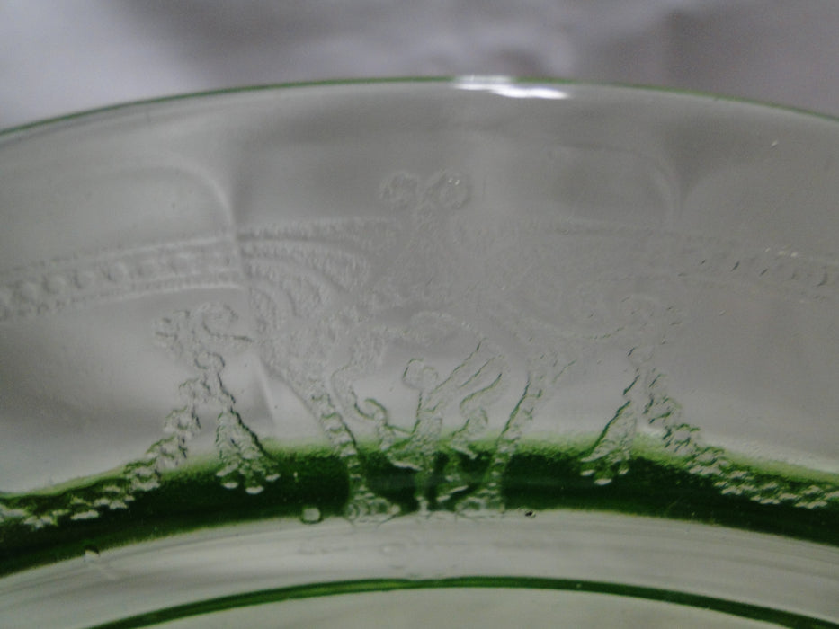 Anchor Hocking Cameo Green, Ballerina, Vaseline: Grill Plate, 10 1/2"