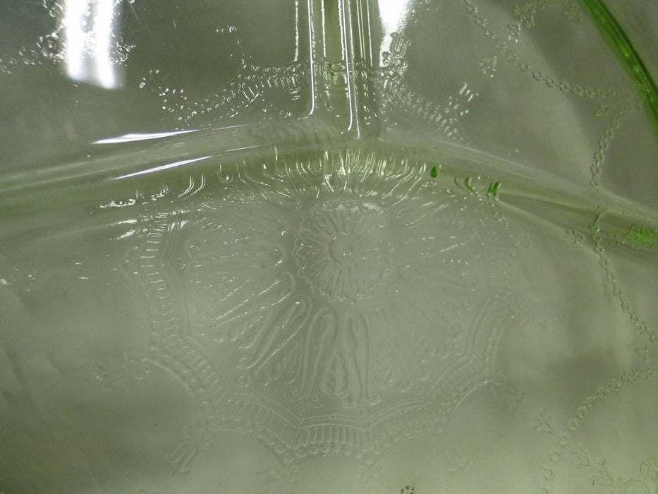 Anchor Hocking Cameo Green, Ballerina, Vaseline: Grill Plate, 10 1/2"