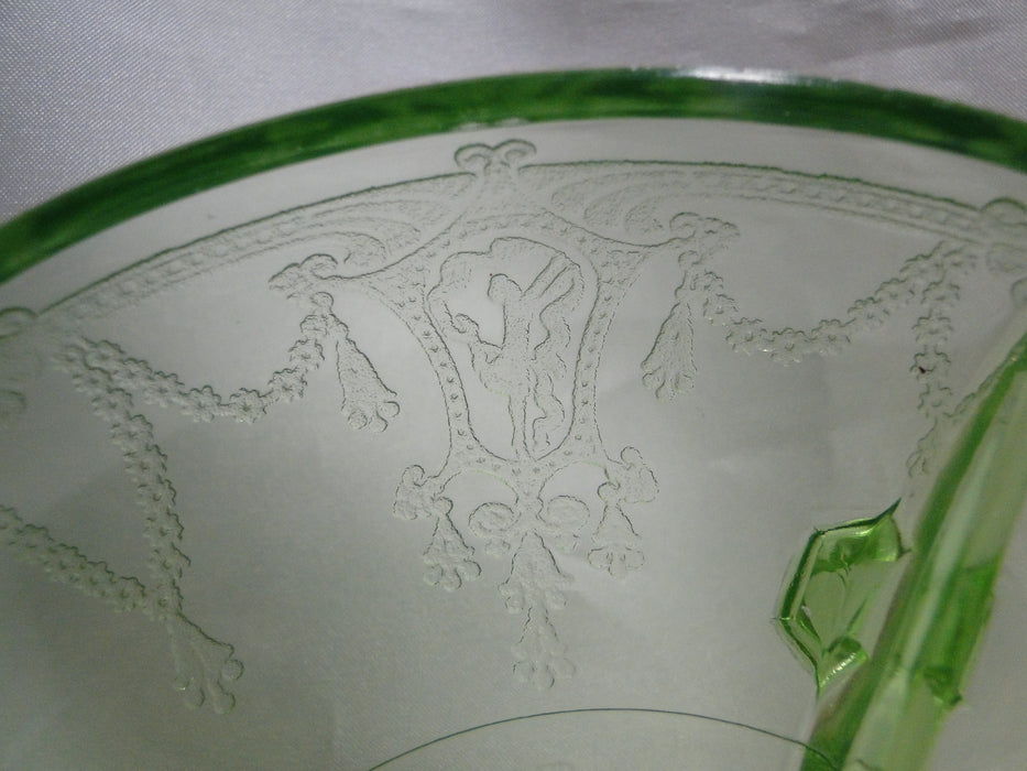 Anchor Hocking Cameo Green, Ballerina, Vaseline: 3-Part Relish Dish, 8 1/2"