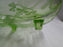 Anchor Hocking Cameo Green, Ballerina, Vaseline: 3-Part Relish Dish, 8 1/2"