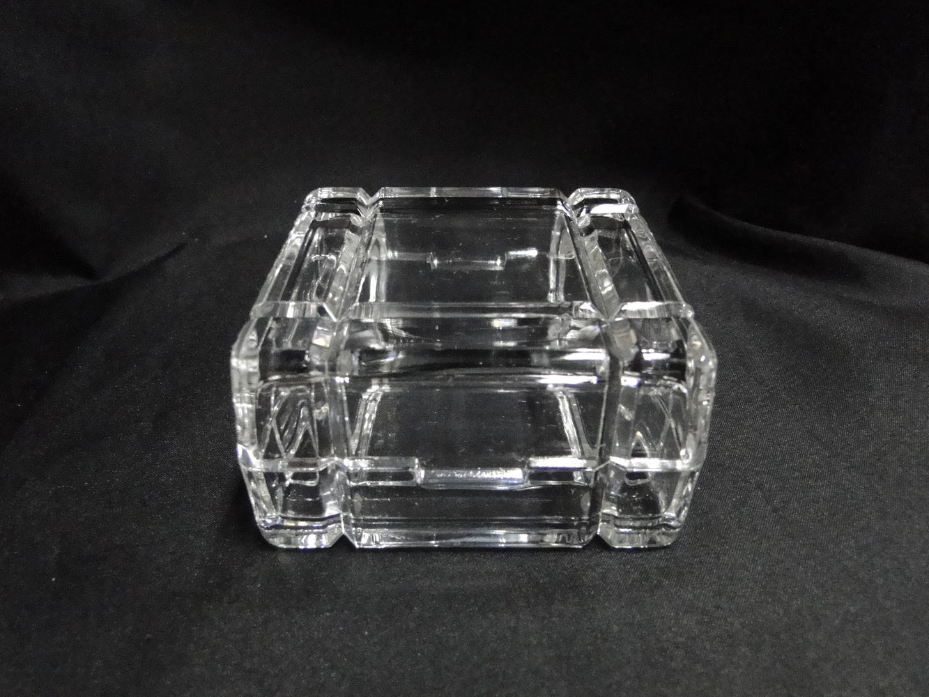 Royal Crystal Rock Cuba: Square Box w/ Lid, 3 5/8" x 2" Tall