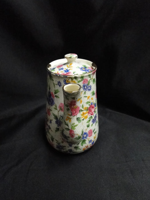 Royal Winton Old Cottage Chintz: Countess Coffee Pot & Lid, 5 3/8", 1.5 Cups