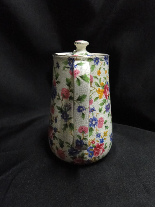 Royal Winton Old Cottage Chintz: Countess Coffee Pot & Lid, 5 3/8", 1.5 Cups